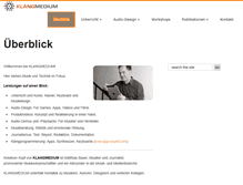 Tablet Screenshot of klangmedium.de